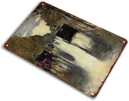 Miniatura 2 de Carriage Landscape Oil Metal Tin Sign Retro Wall Decor for Home Gate Garden Bars Restaurants Cafes Office Store Pubs Club Sign Home Gift Birthday