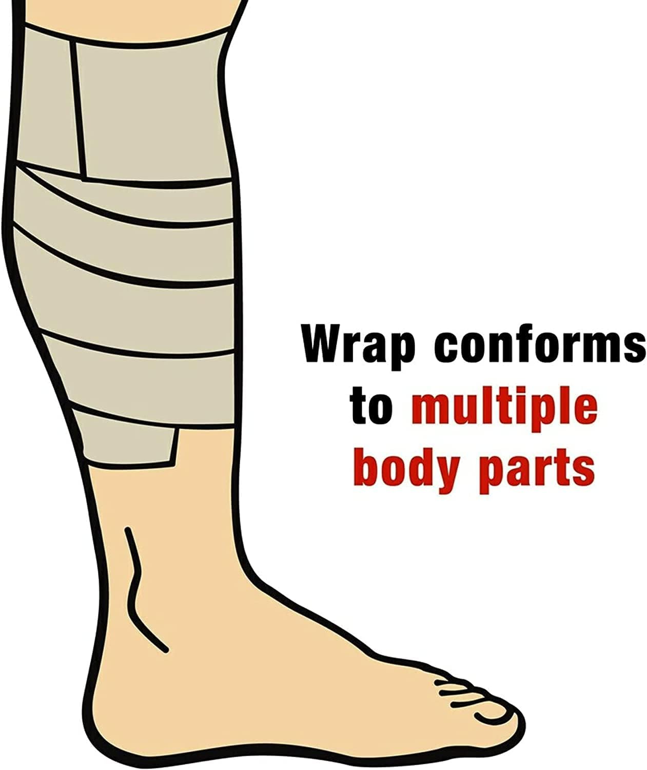 Ace Self-Adhering Elastic Bandage, 4 Inches - 1 Each (value Pack of 9)