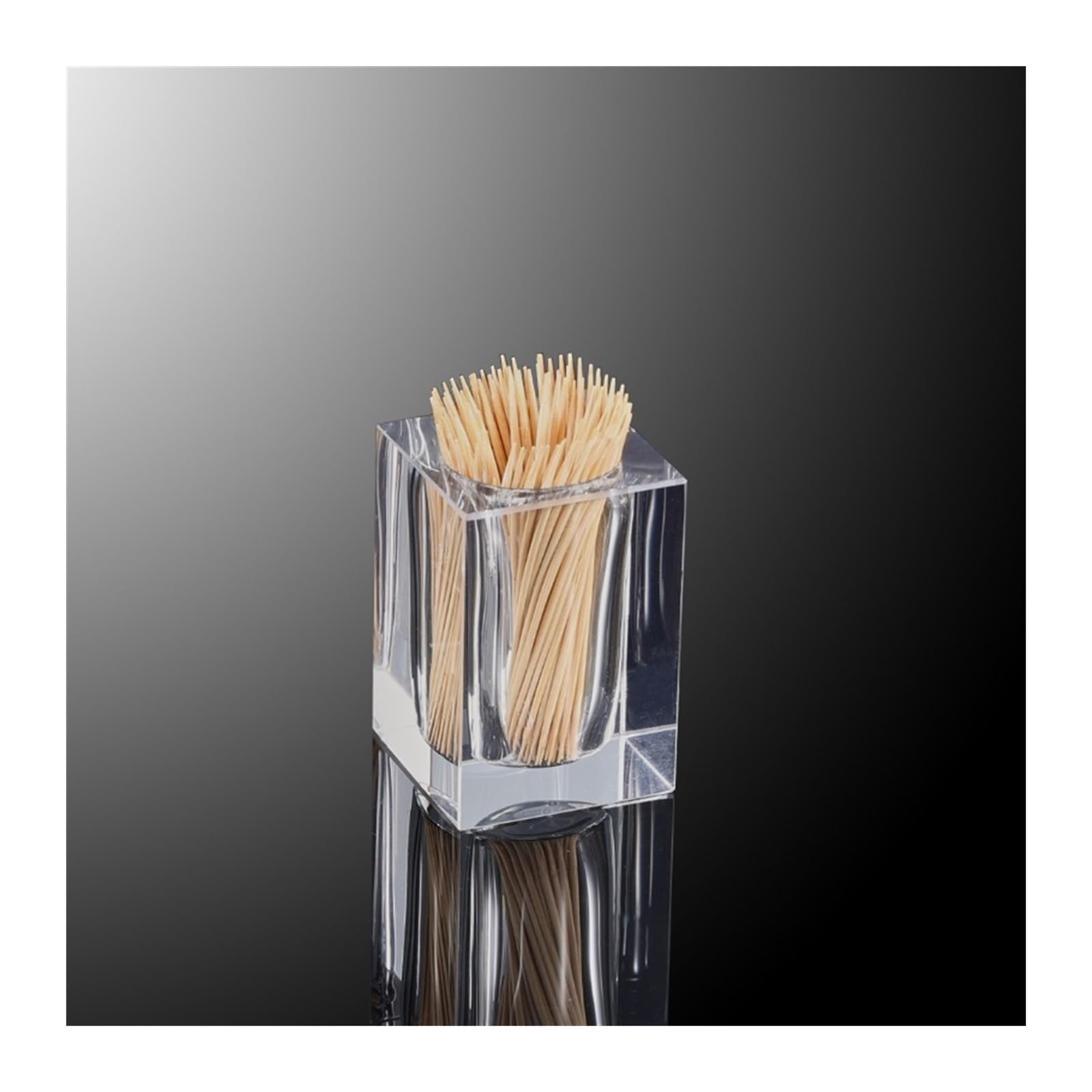 WDWDW Toothpicks Dispenser Toothpick Box Creative crystal glass holder transparent hotel household cotton swab restaurant storage jar