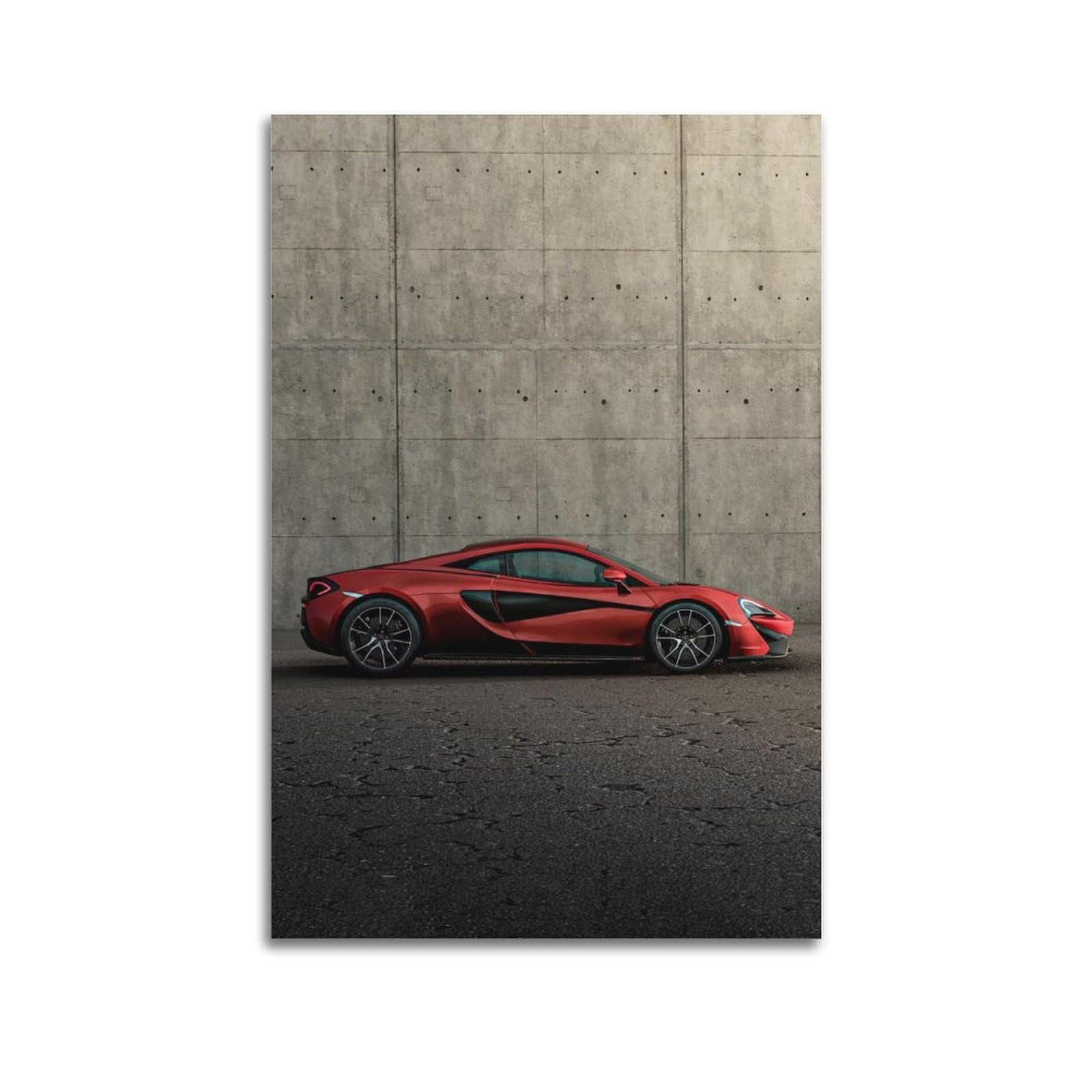 OKAHYS V8 Engine Supercar 570S Luxury Racing Poster Modern Decorative Canvas Prints - Ideal Wall Art for Family, Man Cave, Game Room, Boys & Girls Bedroom 20x30inch(50x75cm)