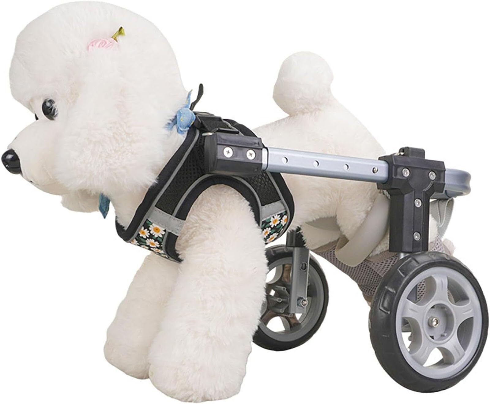 CASOME Adjustable 4-Wheel Dog Wheelchair for Front & Hind Legs – Lightweight Mobility Aid for Injured, Disabled, or Elderly Dogs – Fits Small to Large Breeds(2wheel,S)
