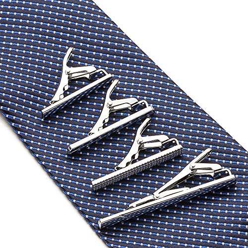 Tie Bar Clips for Men Skinny and Business Regular Necktie Set with Gift Box2