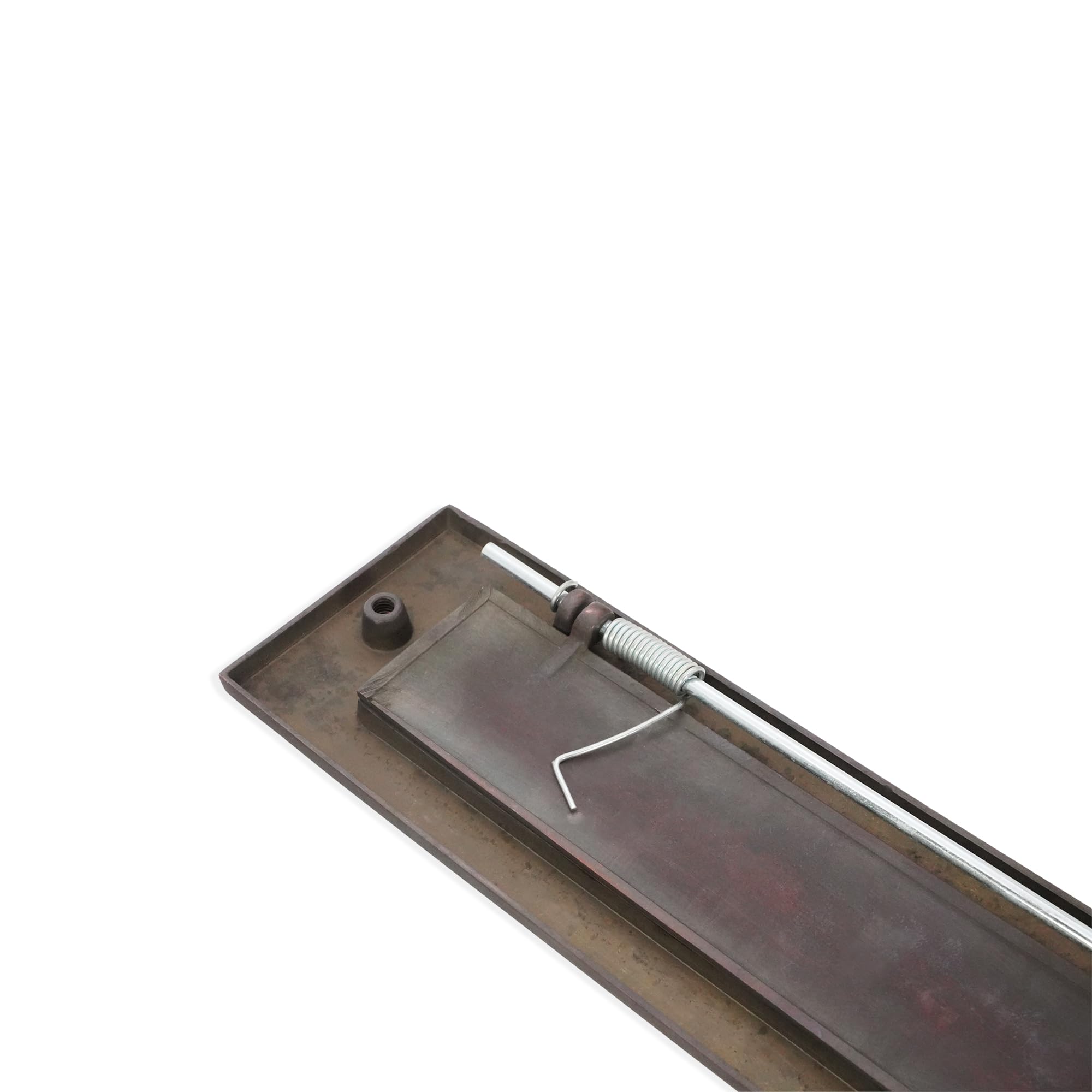 Placa tradicional de latón macizo victoriano de 25,4 cm o 30,4 cm con muelle para puerta, bronce envejecido (25,4 cm x 7,6 cm)