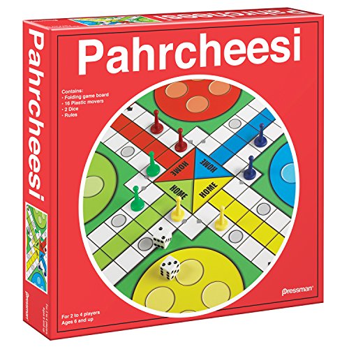 Pressman Toy Pahrcheesi In Box, Red, 5" #TOP2