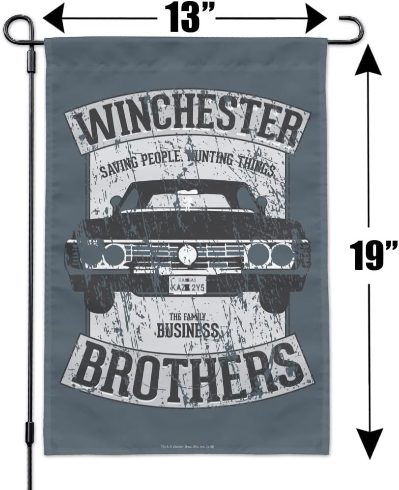 Supernatural Brother's Impala Garden Yard Flag