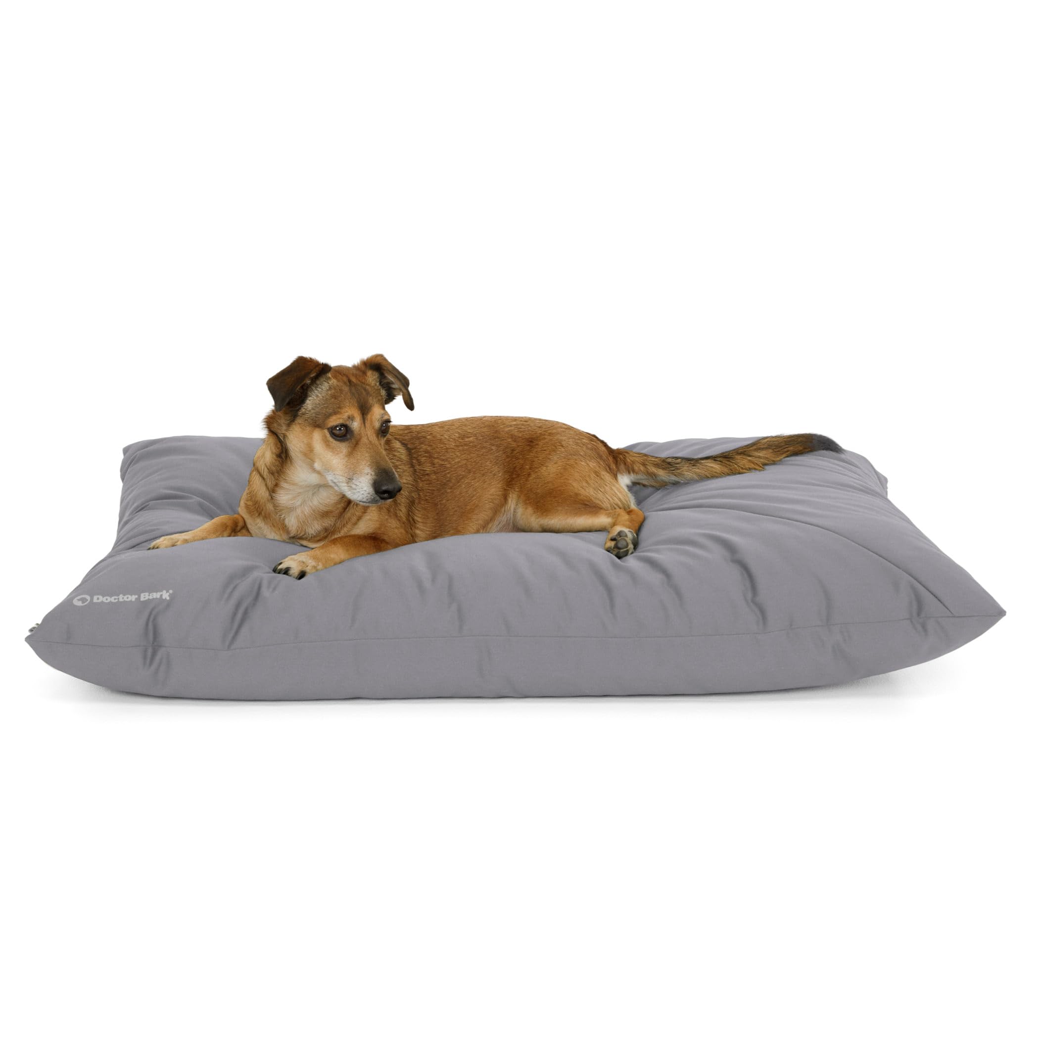 Doctor Bark Country Hundekissen Mittelgroße Hunde Waschbar - Hundebett Weich - Liegekissen Kuschelig Pflegeleicht - GreenLabel (Country-Kissen - M, Hellgrau)