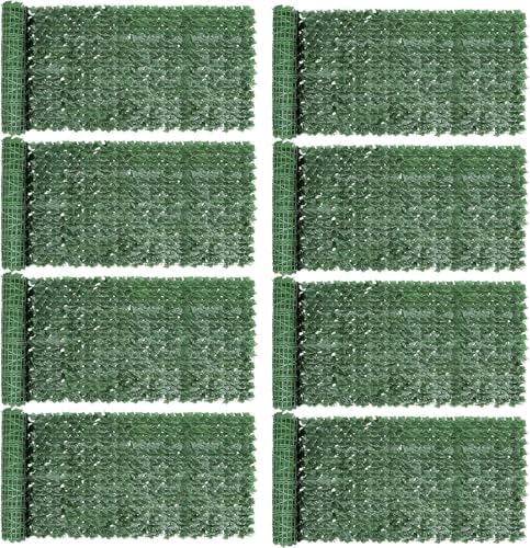 Efeu Sichtschutz Outdoor 300x100CM Balkon Sichtschutz (Grün-8 Stück) | Sichtschutz Zaun Efeu, Sichtschutz Garten, Sichtschutz Kunstpflanzen, Künstliche Blätter Wetterfest&Uv-Bestän
