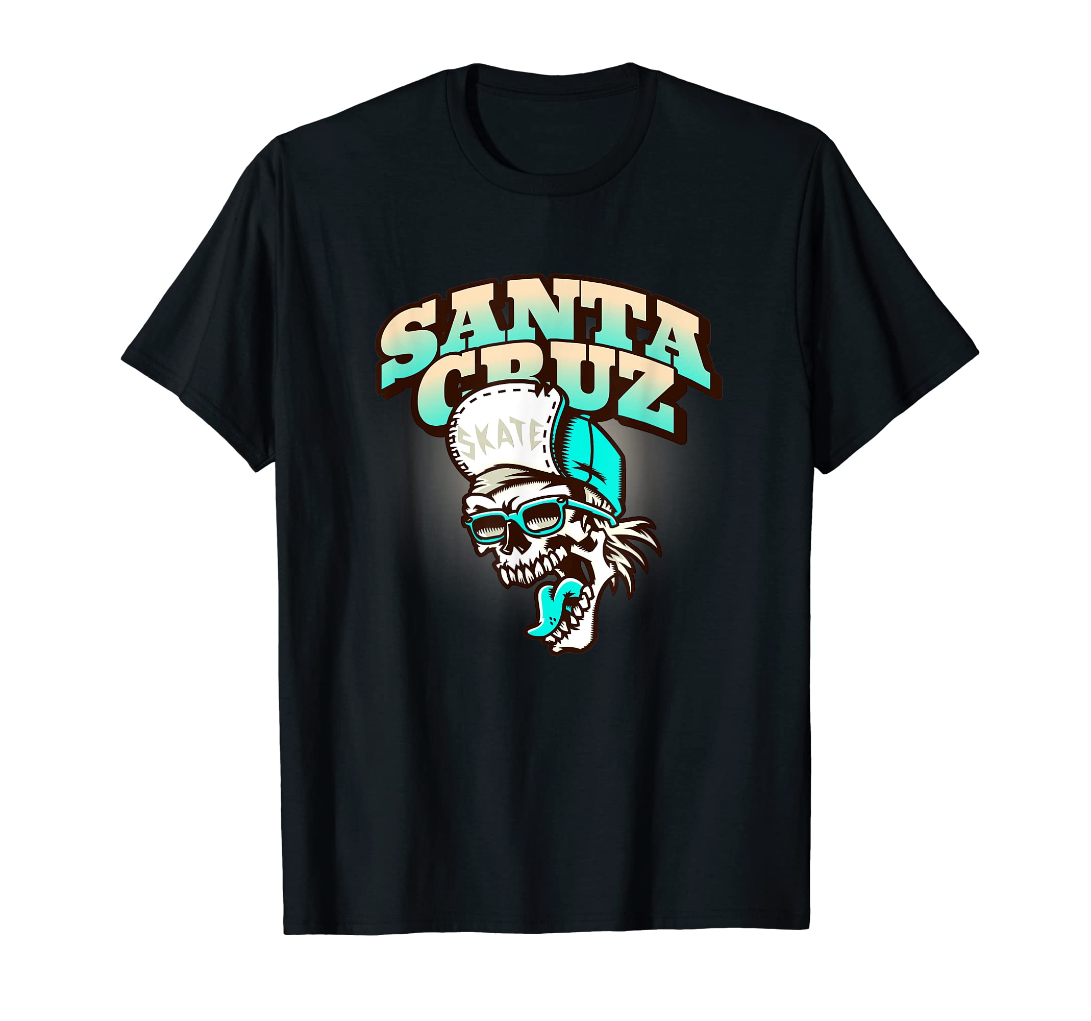 Epic Santa Cruz California Vintage Skelton Skater T-Shirt