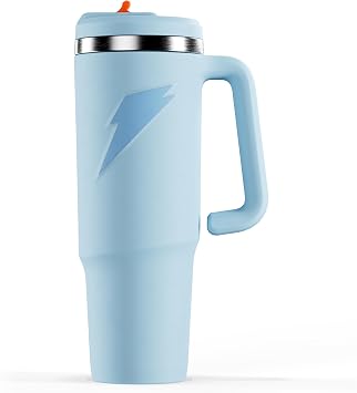 Gatorade Crossover Stainless Steel Drinking Bottle, Light Blue, Double Wall Insulation, 30 fl oz