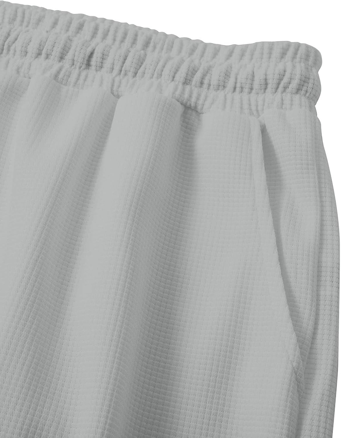 Men's Waffle Texture Cargo Pants Wide Leg Double Pocket Drawstring | Distinctive Waffle Weave Adds Breathability, Double Cargo Side Pockets for Gear Storage, for Hiking, Travel, or Street Style