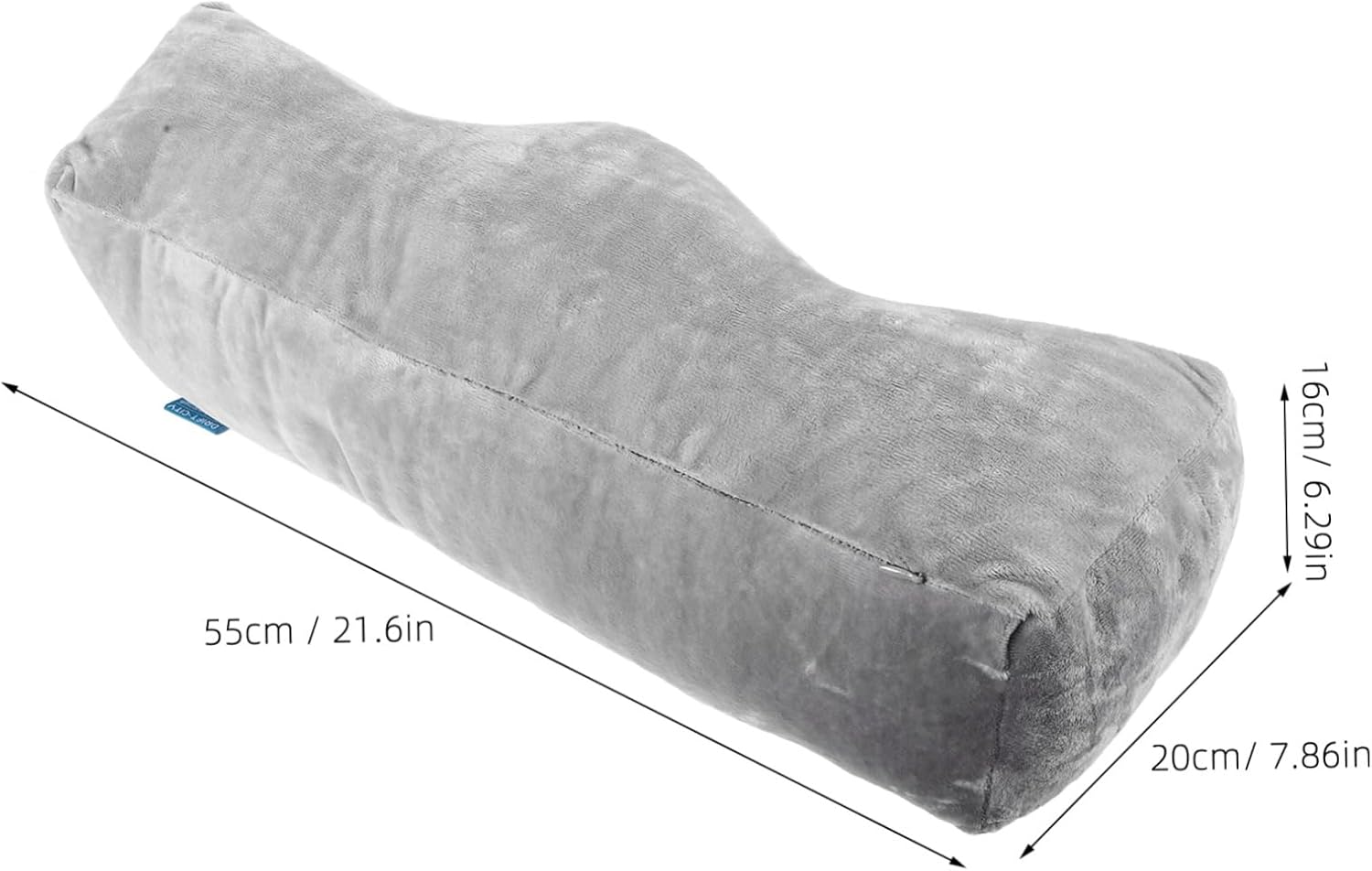 Foot Rest Pillow for Leg Comfortable Cushion for Circulation Support Office Travel Soft Material Removable Cover Elegant Grey