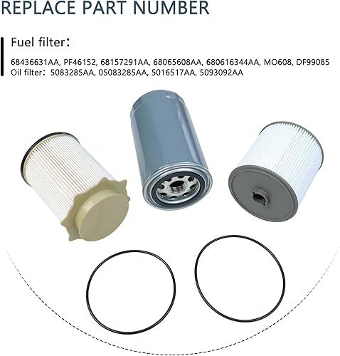 Miniatura 5 de 6.7L CUMMINS - Filtro de combustible para motor diésel, separador de agua, juego de filtro de aceite, repuesto para Dodge Ram 2500 3500 4500 5500