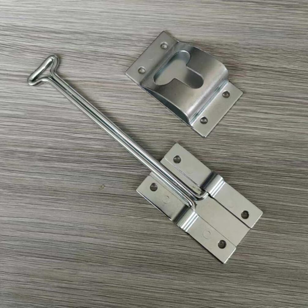 CALLARON 1set Rv Door Latch Hook Metal Trailer Door Holder Extended Design Easy Installation Weather-Resistant for Various Tailgates for Rvs and Cargo Trailers