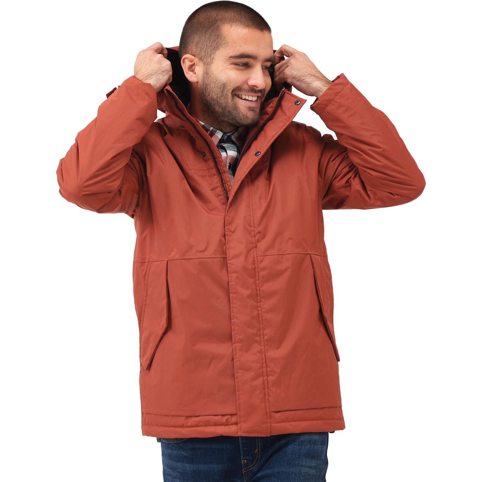 Regatta Men's Orange Hooded Waterproof Jacket Sterlings Iv
