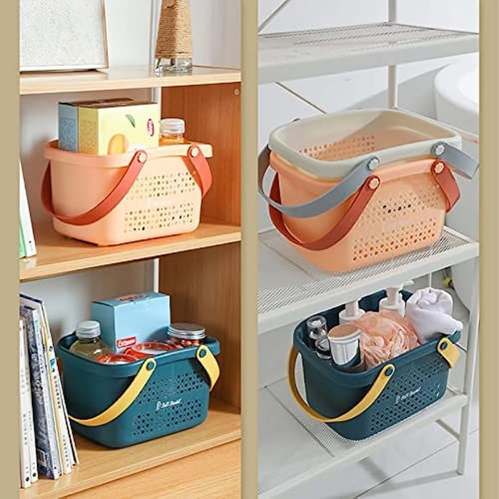 Amazon｜Heuitgs お風呂 カゴ 持ち運び バスケット おしゃれ 手提げ お