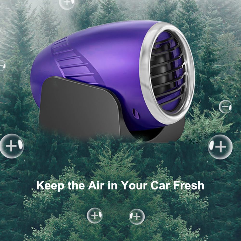 Riloer Auto-Enteiserhitzer, 12 V, 140 W, 10 A, automatischer Scheibenentfroster, tragbarer Auto-Heizlüfter, Violett