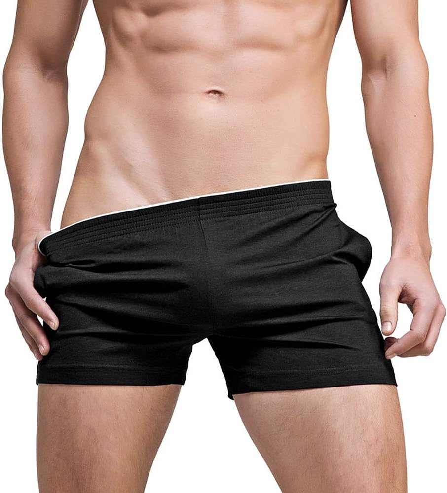 Rexcyril Men's Running Workout Active Shorts Cotton Gym Training Lounge Sleep Bottoms - Image 4