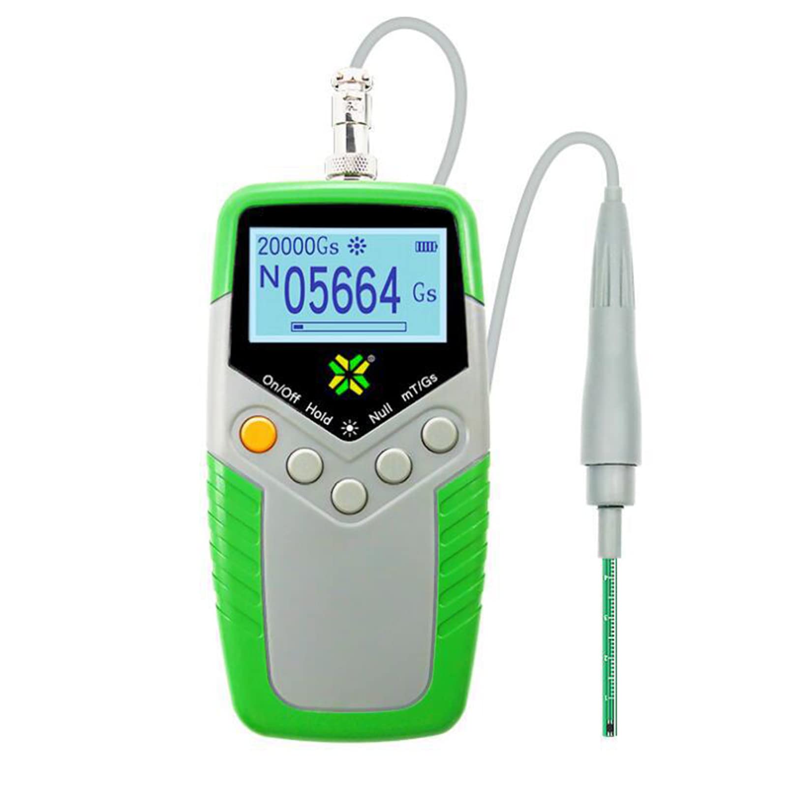 Gaussmetro Digitale Portatile, Tester per Misuratore Tesla con Sonda, Rilevatore Magnetico Digitale di Campo Magnetico ad Alta Precisione 0-2400mT, Funzione di Regolazione Zero/Commutazio