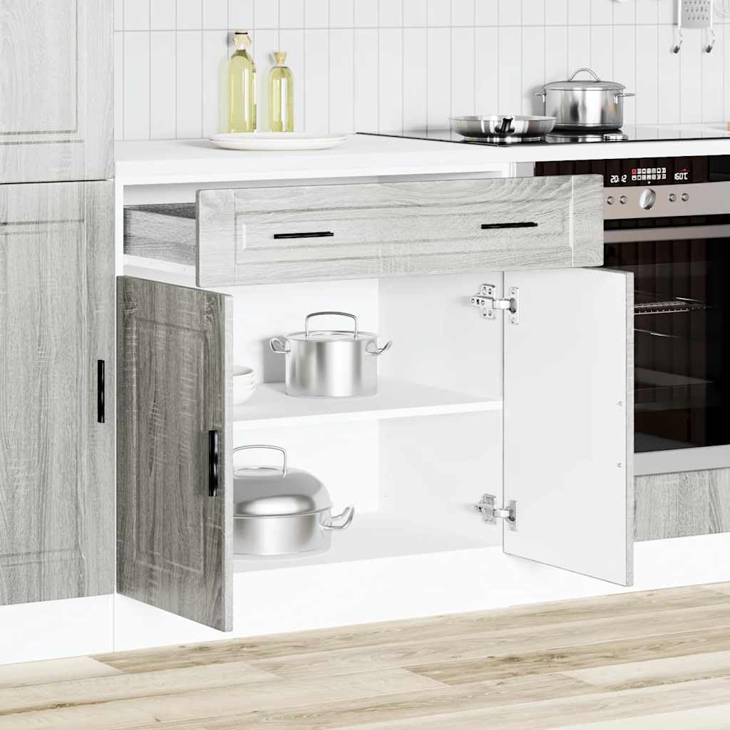 vidaXL Armoire de Cuisine Porto Sonoma Gris Bois d'ingénierie