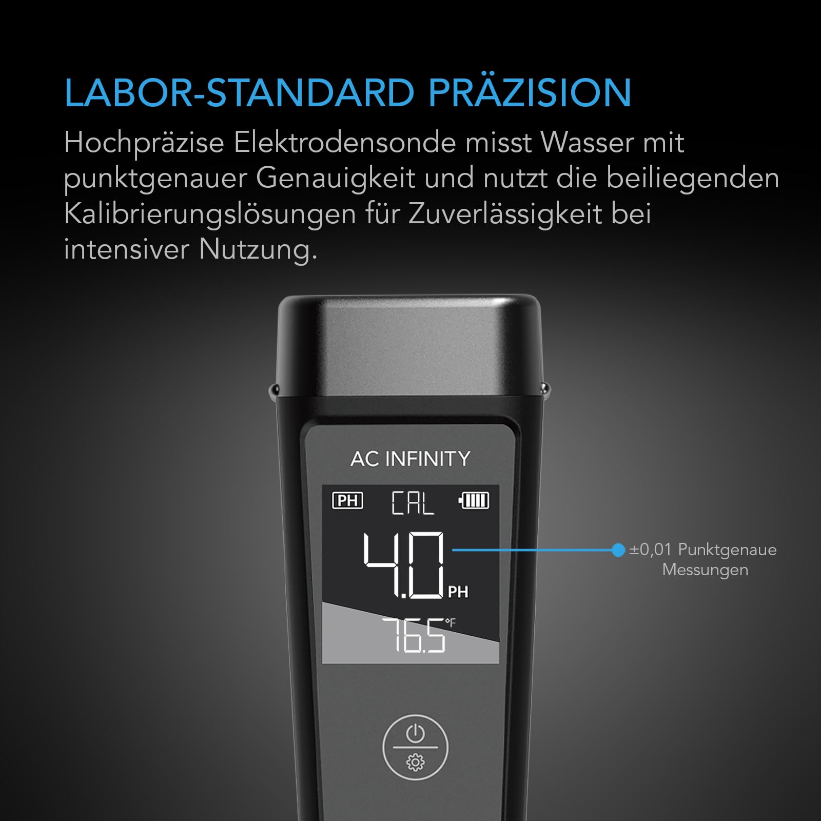 AC Infinity Hydroponic Meter PRO Kit Hochpräzer Digital pH-Stift mit