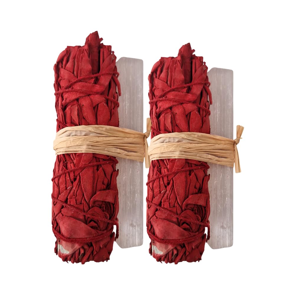 Smudge Stick, Dragon’s Blood and Selenite 4", Pack of 2