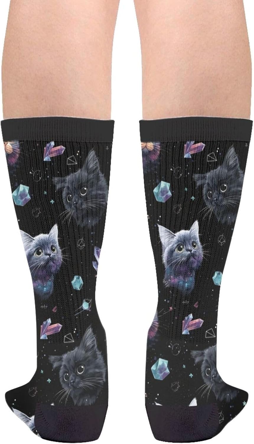 Funny Rock Panda Novelty Socks Casual Athletic Crazy Crew Socks For Women Men Gifts - Image 2