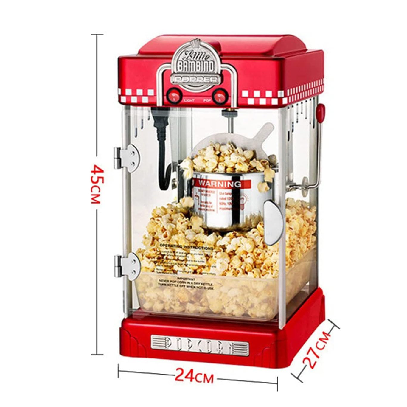 Pequeña Máquina para Hacer Palomitas De Maíz Completamente Automática, Máquina De Palomitas De Maíz Comercial Y Doméstica, para Fiestas Infantiles Cine En Casa