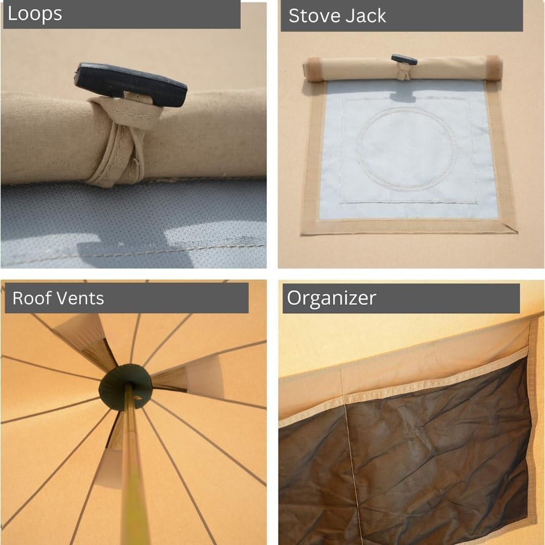 WHITEDUCK Regatta Canvas Bell Tent - wStoveJack Waterproof 4 Season Luxury Camping and Glamping Yurt Tent Outdoor product thumbnail 5