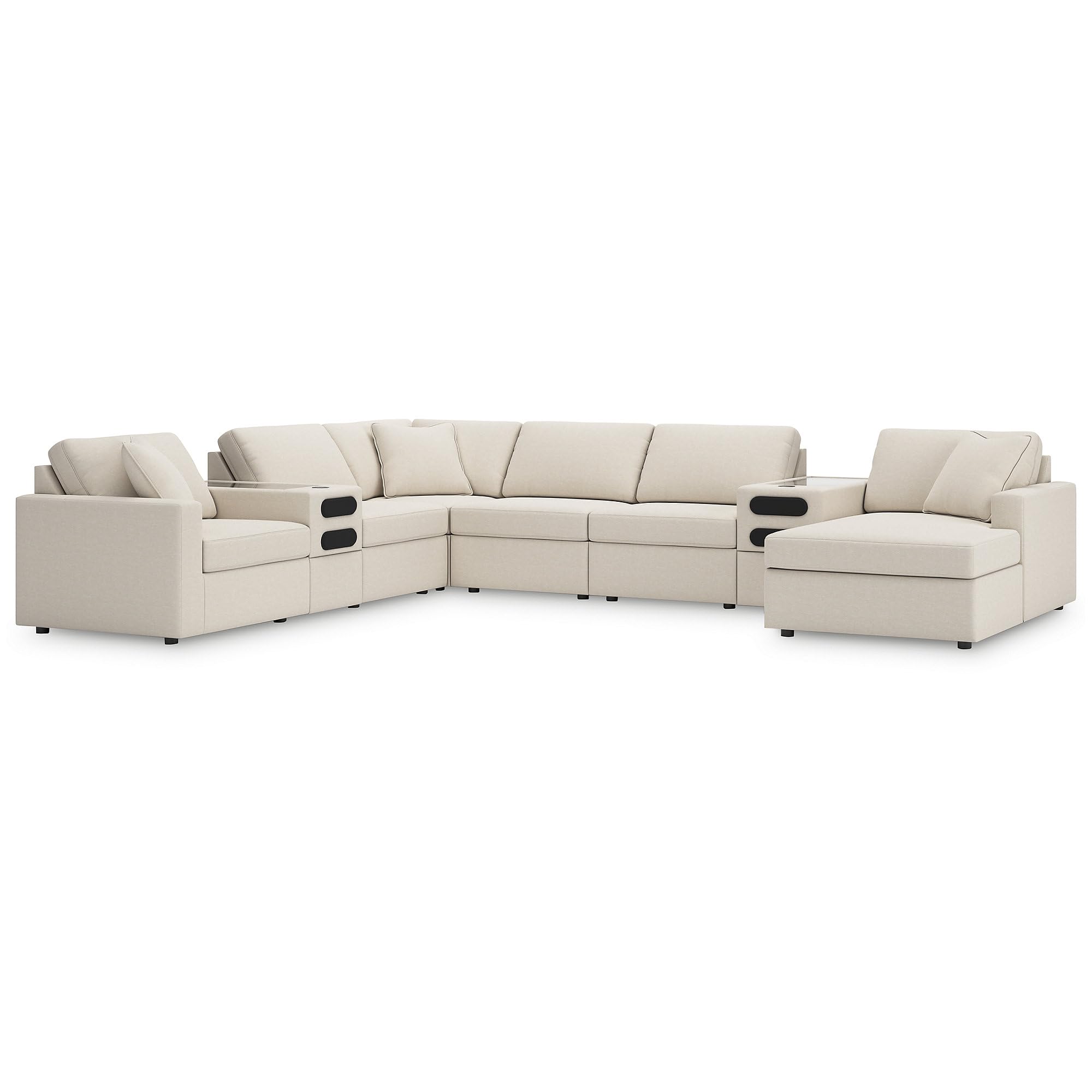Signature Design by Ashley Modular Sectional Sofa with Chaise, Oyster