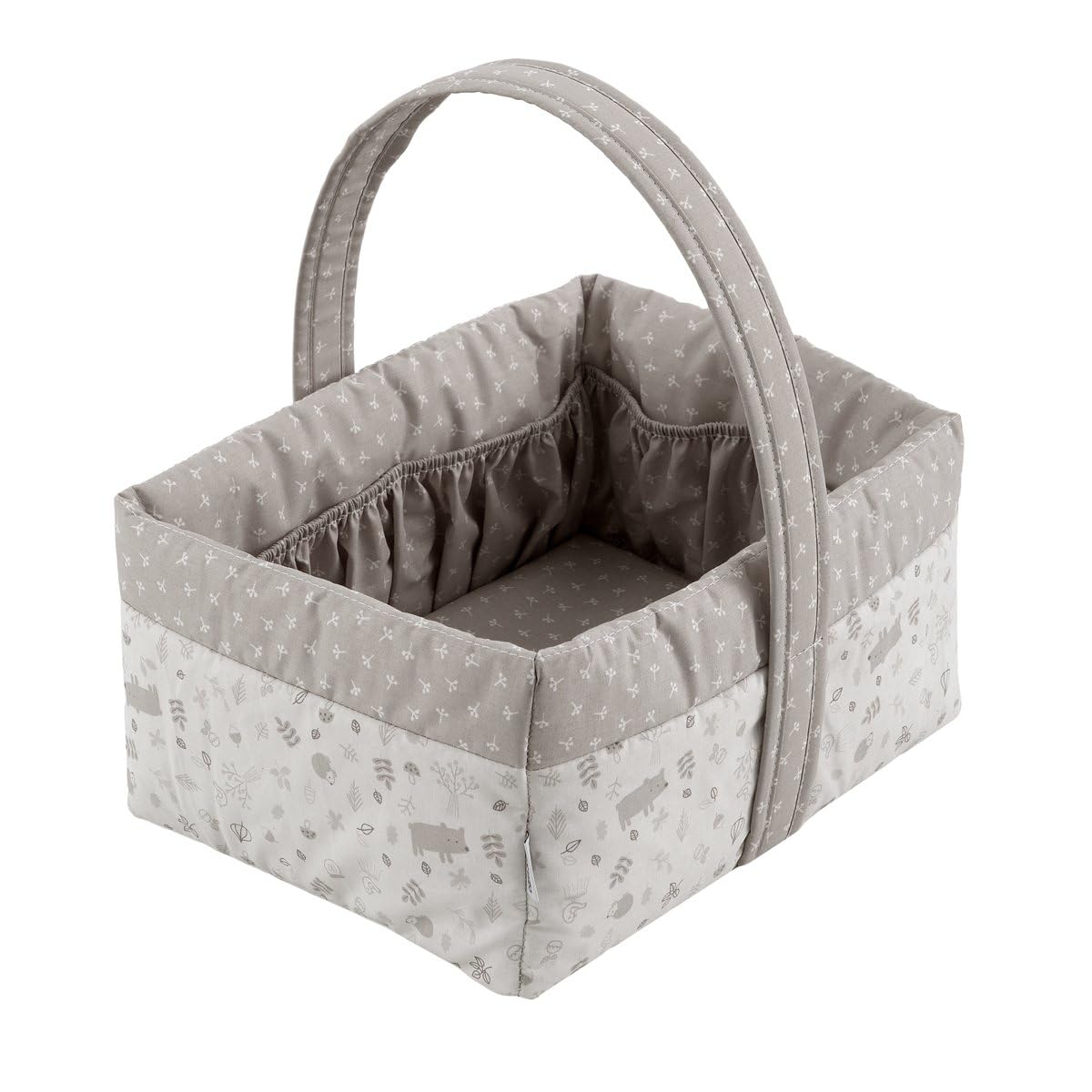 Cambrass - cestino neonato neonato - cesto portaoggetti per articoli per l'igiene del bambino - organizer per pannolini multifunzionale - 22,5x29x29 Cm Abete Beige