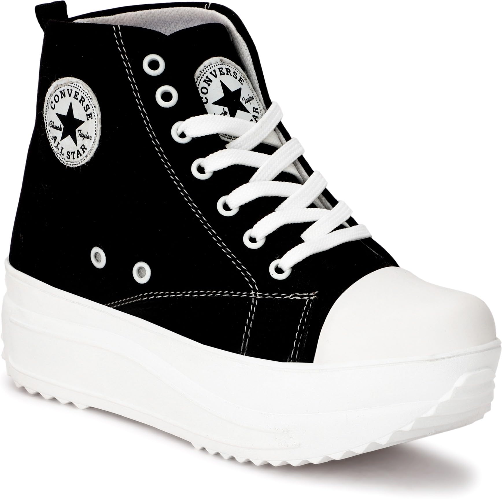 See full amazon price history chart for Women Lace-Up High-Top Canvas Shoes | Black Color | Size : 6 Women Lace-Up High-Top Canvas Shoes | Black Color | Size : 6 (B0D2LH9RWJ) Amazon Price History, Amazon Price Tracker