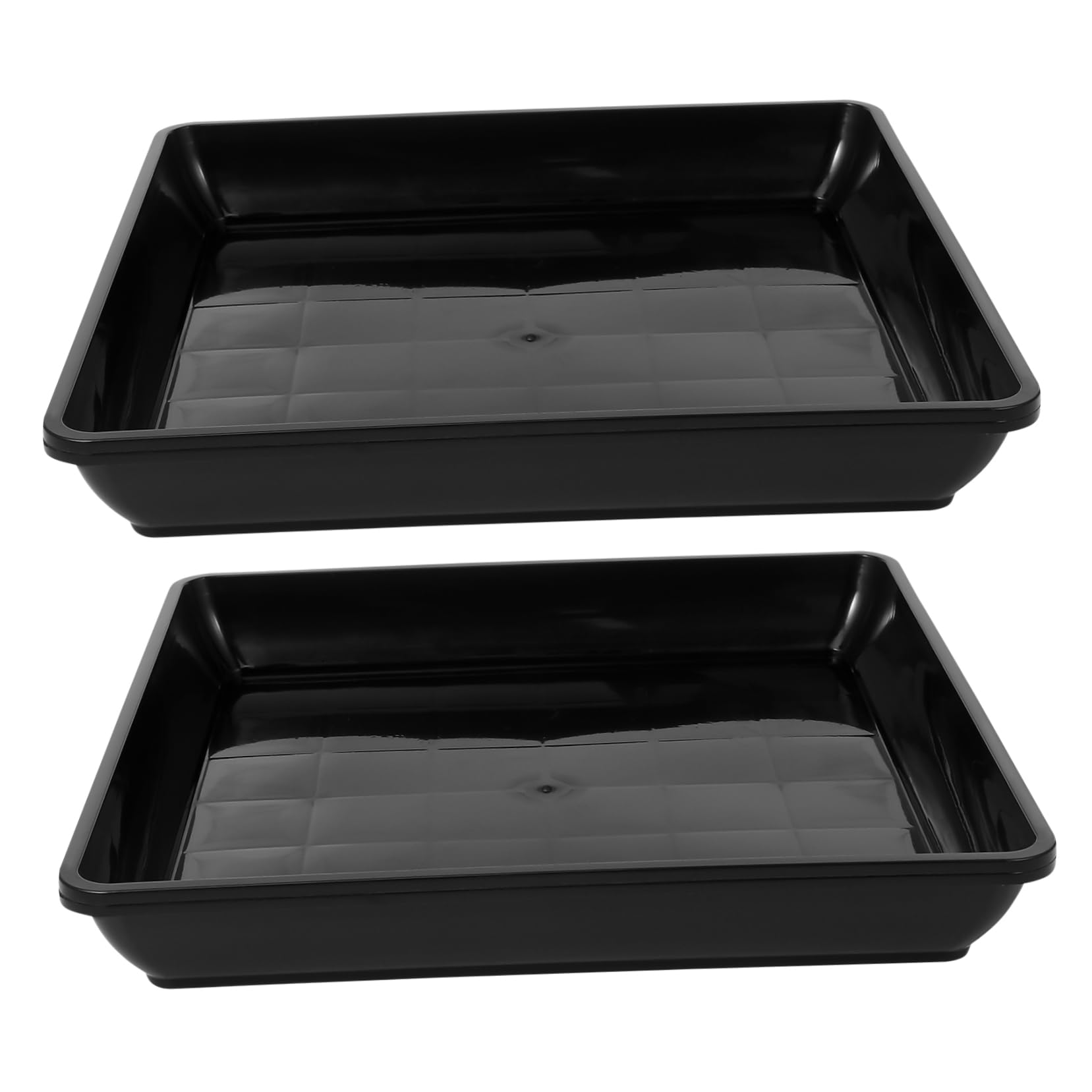 BESPORTBLE Square Plant Saucer: 2Pcs Plastic Plant Pot Tray Large Planters, Flower Tree Pot Saucers