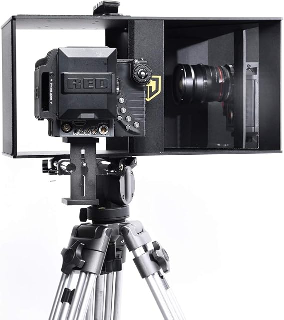 Glide Gear Face 2 Face Hybrid Interview Periscope and Teleprompter, Dual Mode for Eye-Contact Interviews or Script Reading, DSLR and Smartphone Compatible