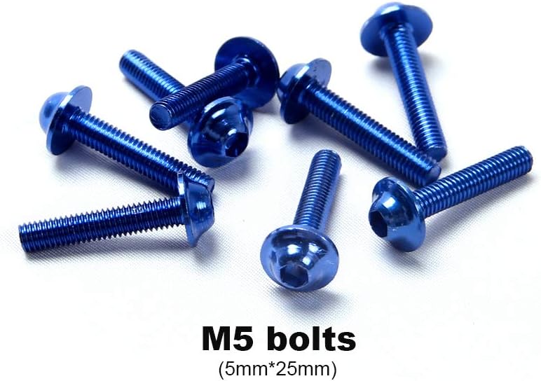 M5 M6 CNC Fairing Bolt Kit Bodywork Screw Compatible with Suzuki GSXR GSX R 600 750 K6 2006 2007 Blue