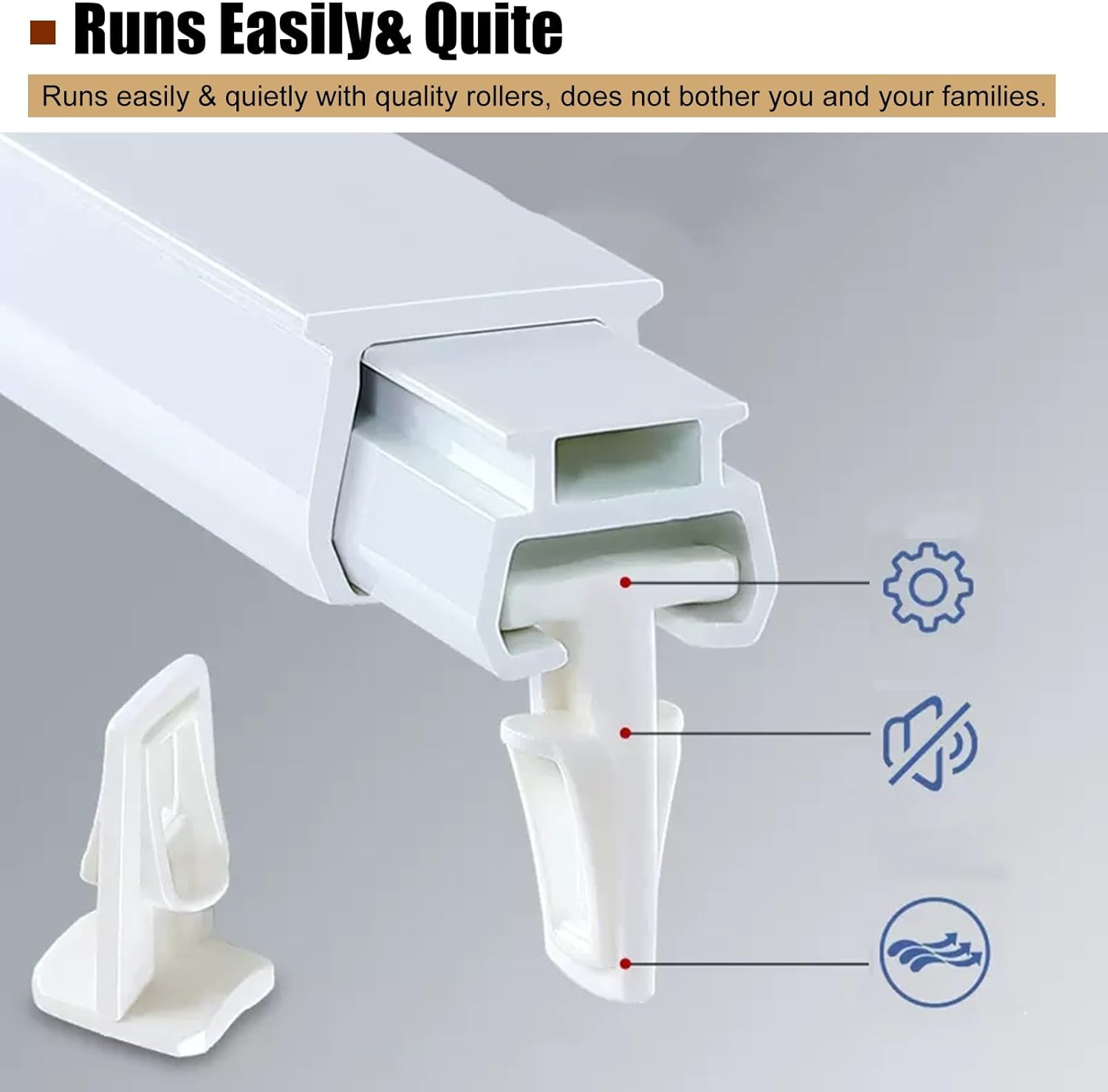 Ceiling Curtain Track Sliding Curtain Track System, Retractable Expandable Curtain Rail Set - Ceiling Mounted& Wall Mounted, Shower/ Patio/ RV Room Dividers ( Color : Wall Mount , Size : 0.85m-1.5m )