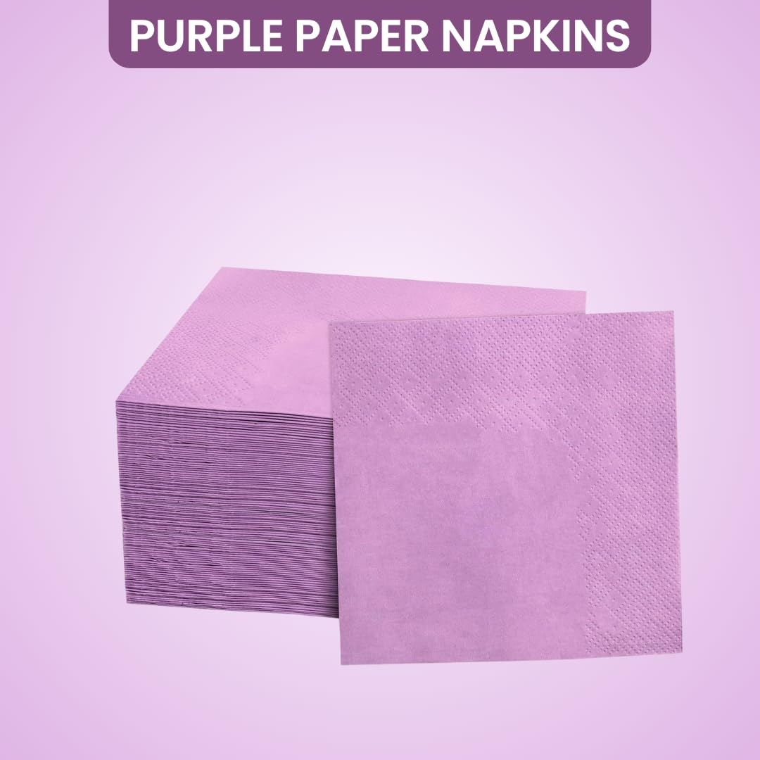 Purple Napkins - 20 Pack for Parties & Weddings -2