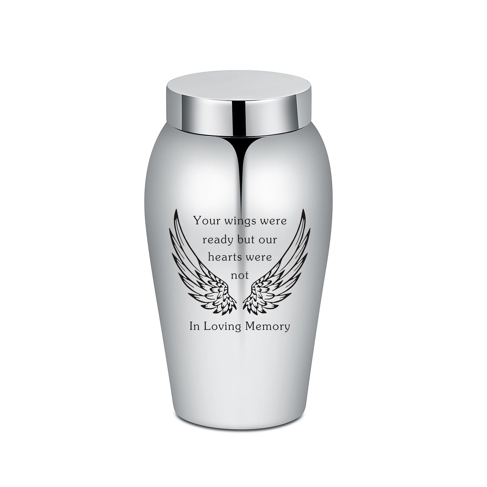 "Up to 180/220 / 300 lbs Large Cremation Urns for Adult Human Ashes, Angel Wings in Loving Memory Decorative Funeral Burial Urn for Male Female Ashes with Velvet Bag and beautiful box"