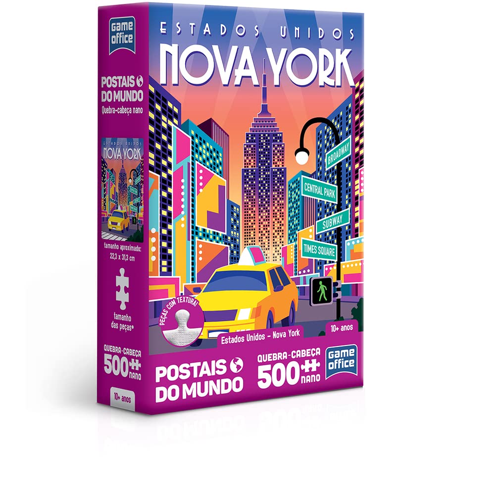 Toyster - Quebra-cabeça: Postais do Mundo - Estados Unidos - Nova York - 500 peças nano - Game Office
