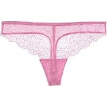 Lace Berry Thong in Pink by On Gossamer