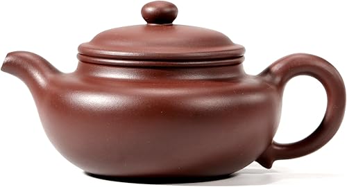 Miniatura 8 de Fine Yixing - Tetera de arcilla genuina, tetera china hecha a mano, 7.8 onzas con filtro, infundir té Kungfu (juego Xishi, arcilla roja Yixing Zhuni)