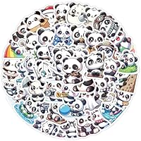 50Pcs Panda Stickers for Car,Helmet,Water Bottle,Skateboard,Bike,Luggage,Scrapbook,Computer,Bike, Laptop,Waterproof Vinyl Cute Animal Sticker,Boys Adults Children Gift,Cartoon Panda Graffiti Decals