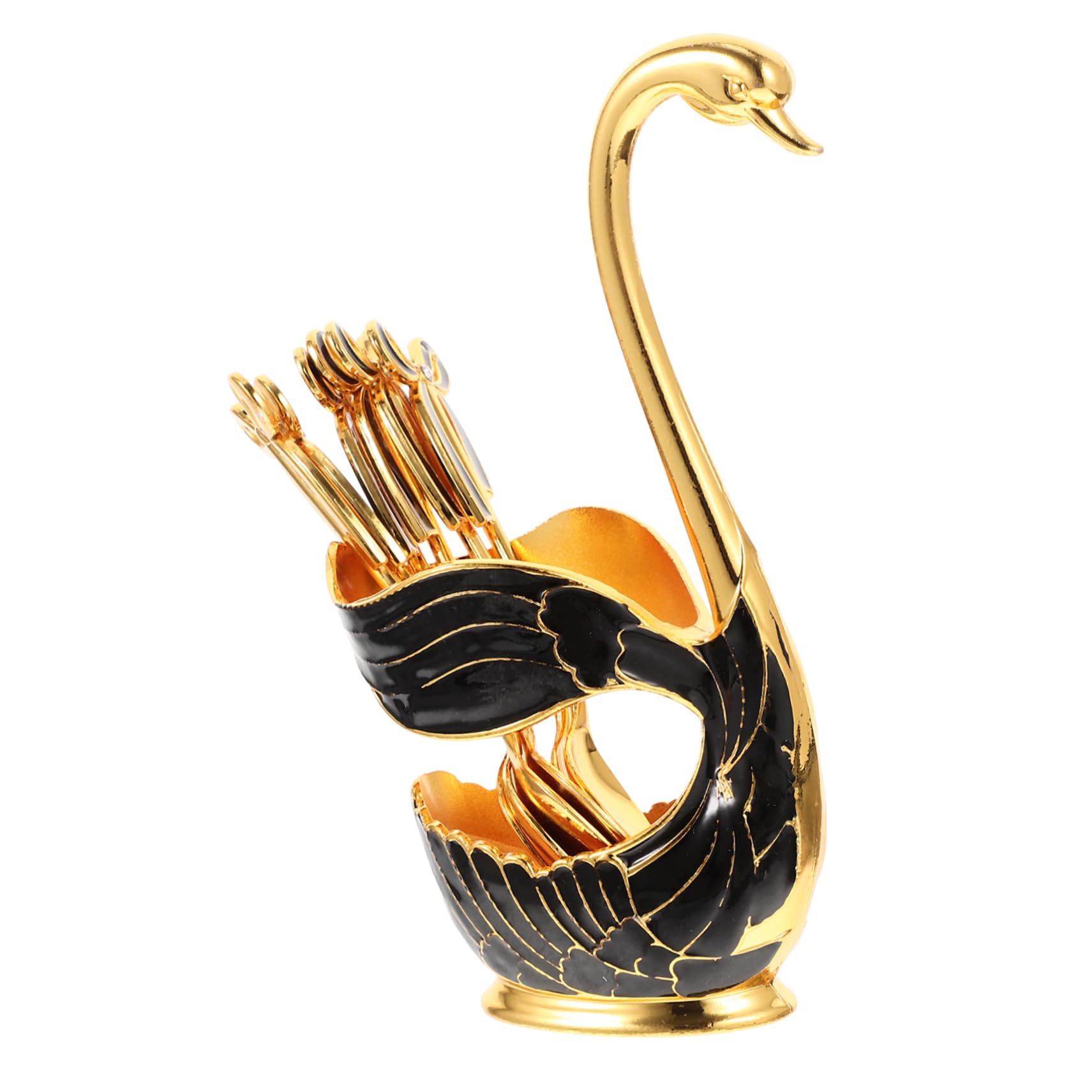 Cuillères à dessert avec support cygne pour ranger vos couverts avec style