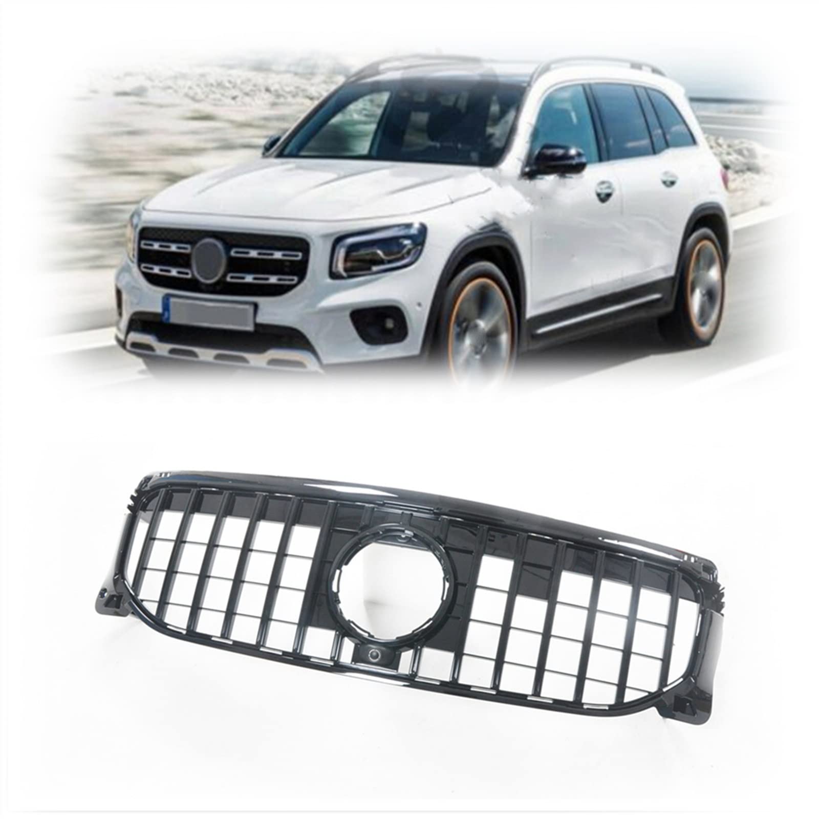 Grilles de course noires calandre avant GLB X247 2019 maille capot supérieur