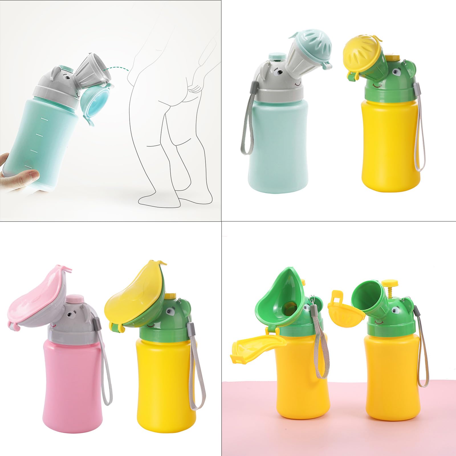 Kids Urinal Portable Car Toddler Boys Girl Baby Potty Toilet for Camping Car Travel and Kid Potty Pee Training 4-Color
