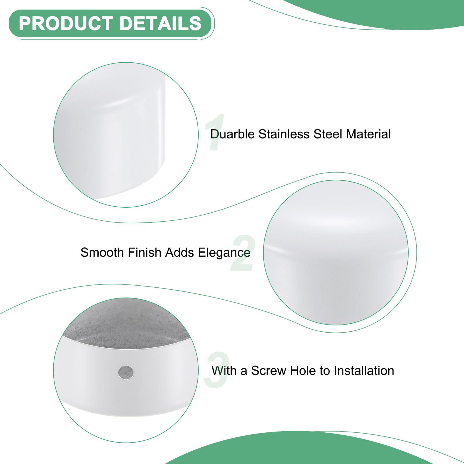 M METERXITY 8-Pack Handrail End Caps - Image 2