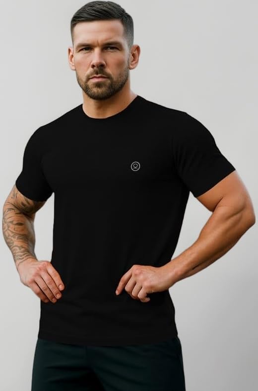 Gym T Shirts for Men Workout Activewear Solid Quick Dry Sports Tshirt for man Breathable Lightweight Half Sleeve Regular Fit Round Neck Running Boys T Shirt