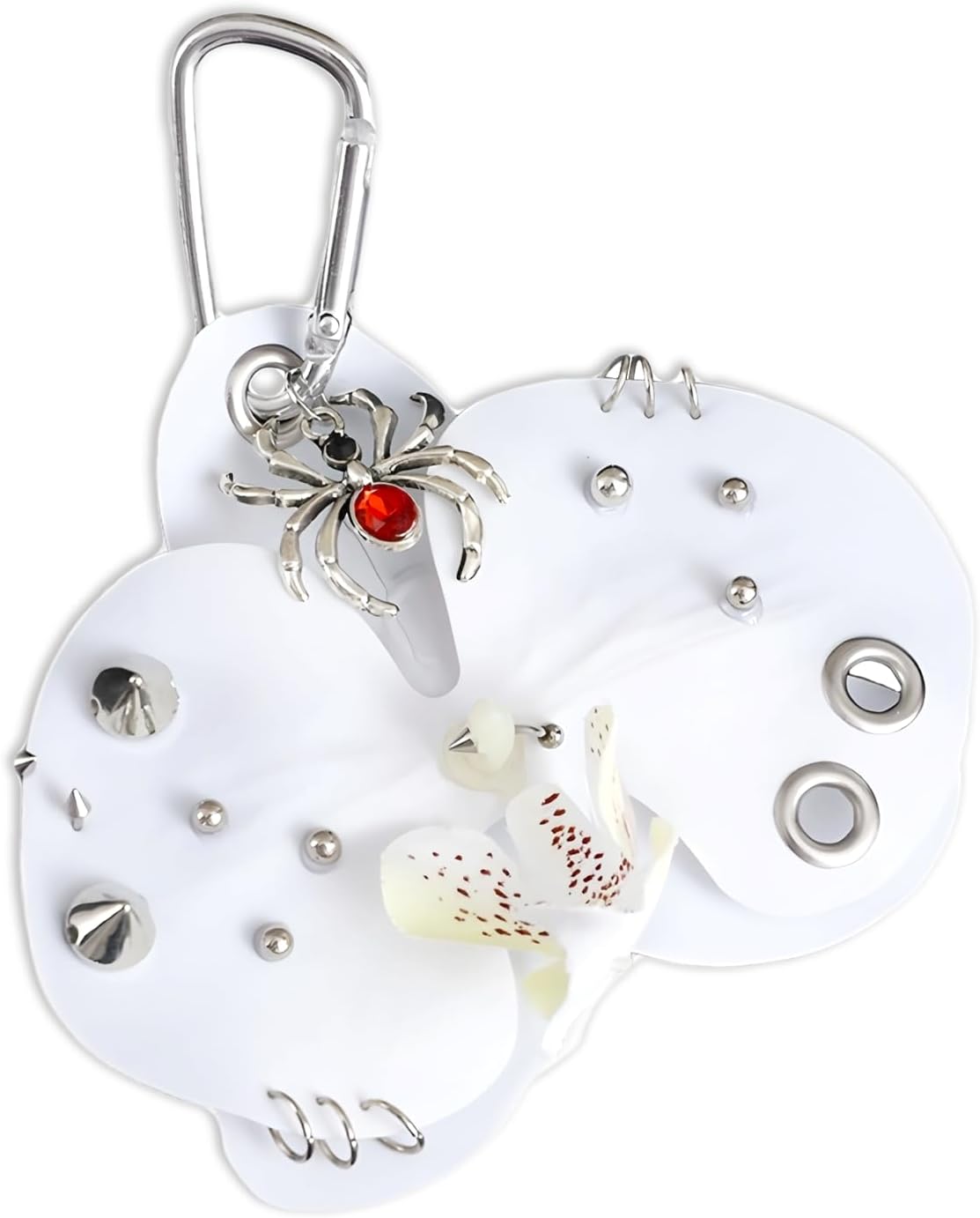 OCOUYVD Keychain Flower Spider Bag Charms Purse Key Chains Women Cute - Car Keyrings Leather Handbags - Fashion Enthusiasts