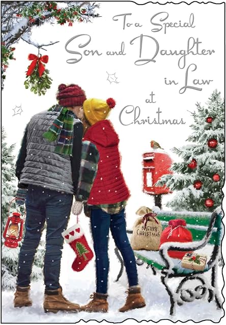 Jonny Javelin Special Son And Daughter In Law At Christmas Time Card Couple