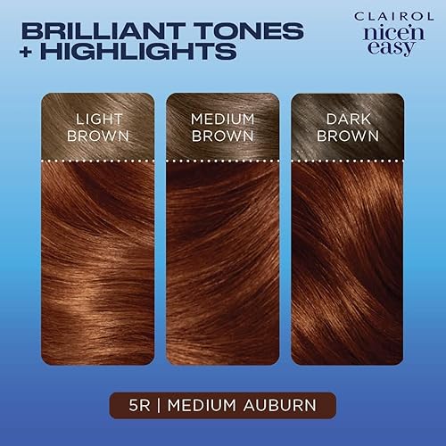 Miniatura 5 de Clairol Nice'n Easy - Tinte permanente para el cabello, color caoba medio 5R, paquete de 2 unidades