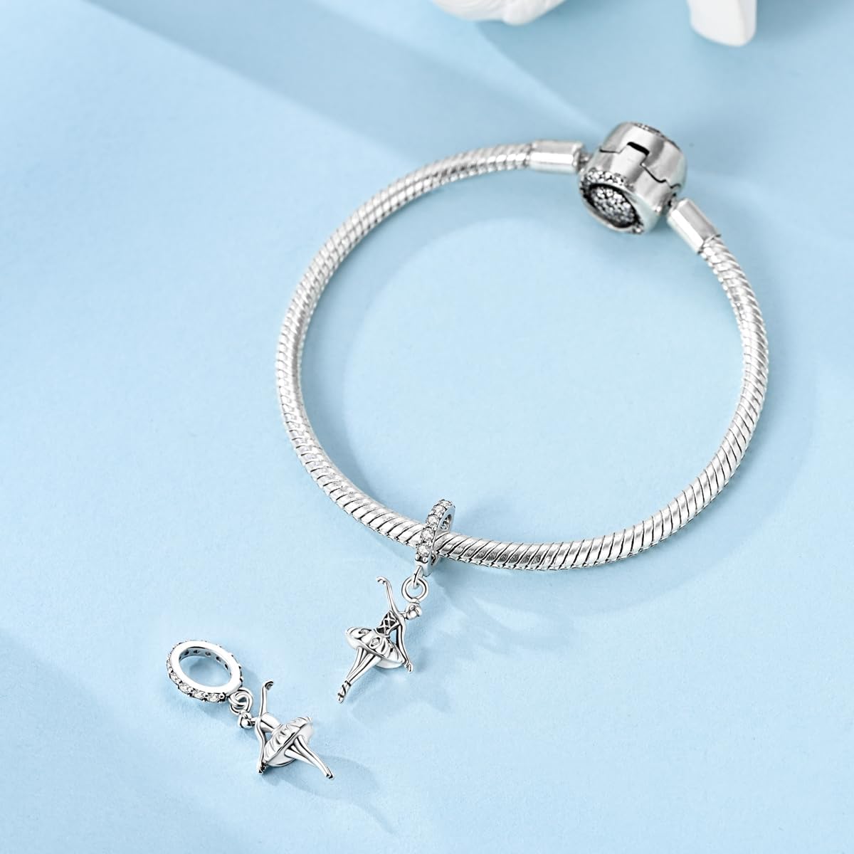 S925 Sterling Silver Charm Fit for Pandora Bracelet Original Pendant Bead Jewelry Gift for Her - Image 2